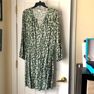 Green floral dress
